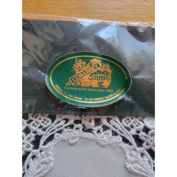 Corabbey Pure Irish Linen Lace Pieces Cream White New Old Stock READ - Picture 2 of 8